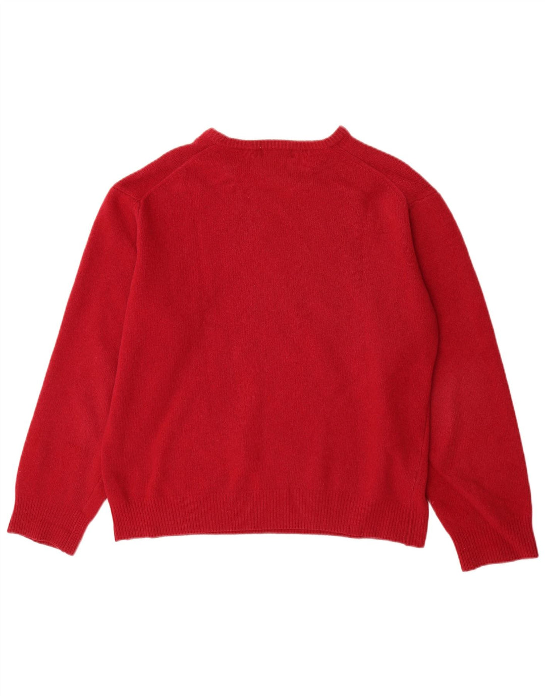 Kappa Hombre Jersey Con Cuello Barco Jersey De Lana De Cordero Rojo Grande