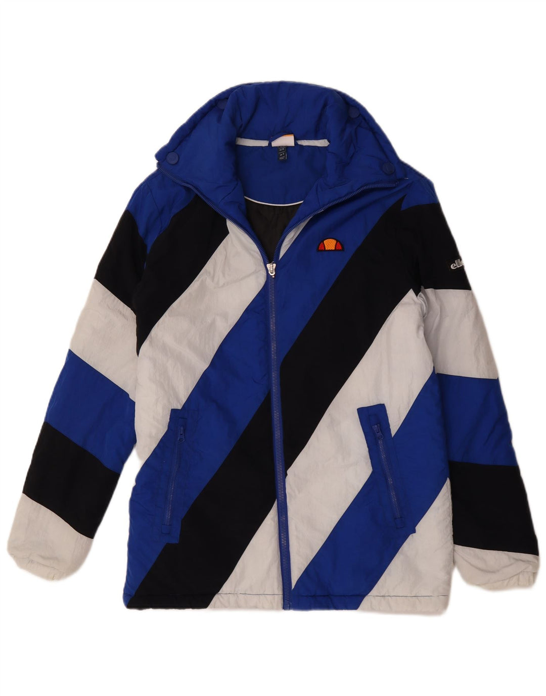 Ellesse Chaqueta cortavientos para hombre UK 36 Small Azul Colorblock Poliamida