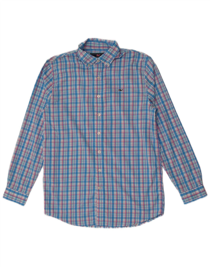 Vineyard Vines Camisa Niño 15-16 Años XL Azul Cuadros Nylon