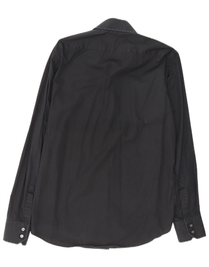 Hugo Boss Camisa de corte regular para hombre Talla 39 15 1/2 Mediana Negro