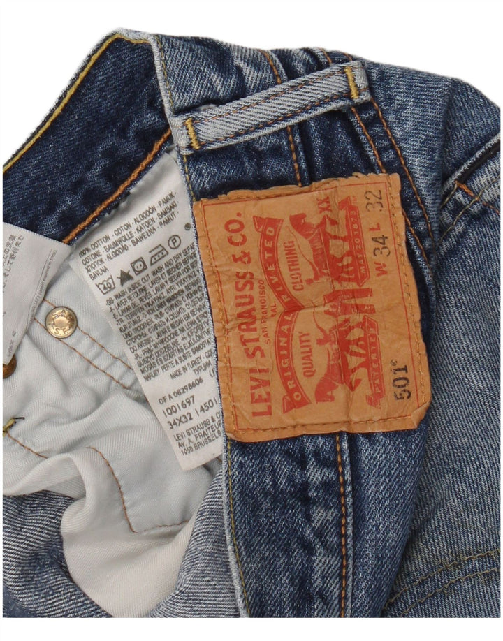 Levi's Vaqueros rectos 501 para hombre W34 L32 Algodón azul