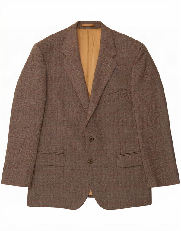 Magee Chaqueta tipo blazer de 2 botones para hombre UK 46 3XL Gris Herringbone Lana nueva