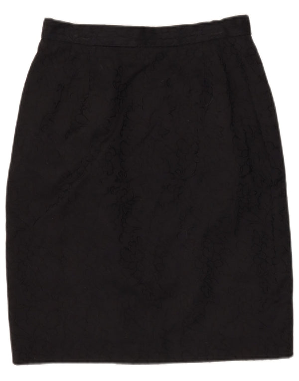 Nazareno Gabrielli Falda lápiz para mujer IT 44 Medium W28 Algodón floral negro