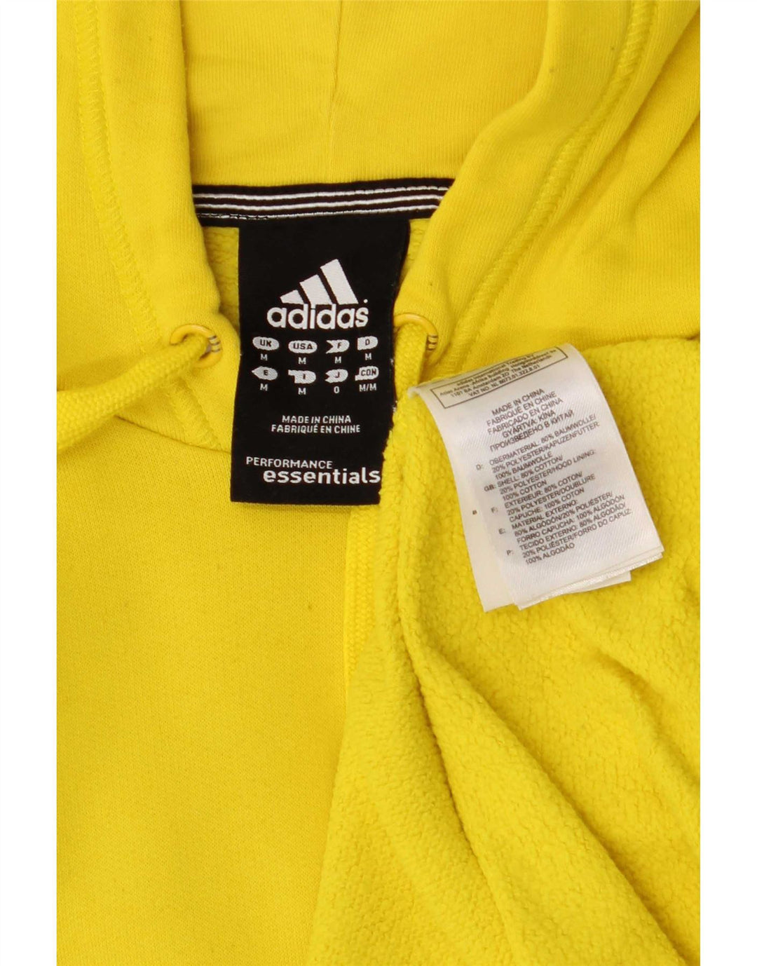 Adidas Hombre Graphic Sudadera Con Capucha Jersey Amarillo Medio Poliéster