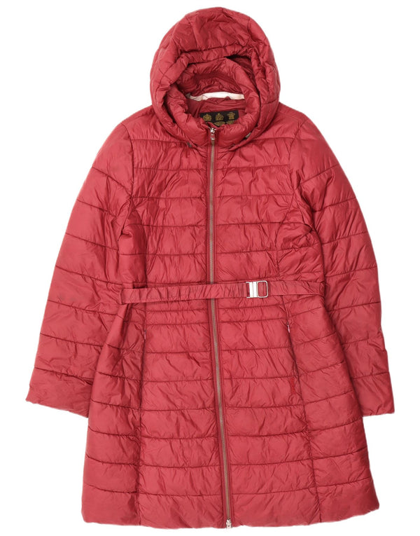 Barbour Abrigo acolchado con capucha para mujer Reino Unido 44 Grande Poliamida burdeos