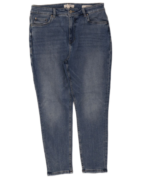 Marks & Spencer Vaqueros ajustados para mujer Per Una Crop UK 40 Large W30 L24 Azul