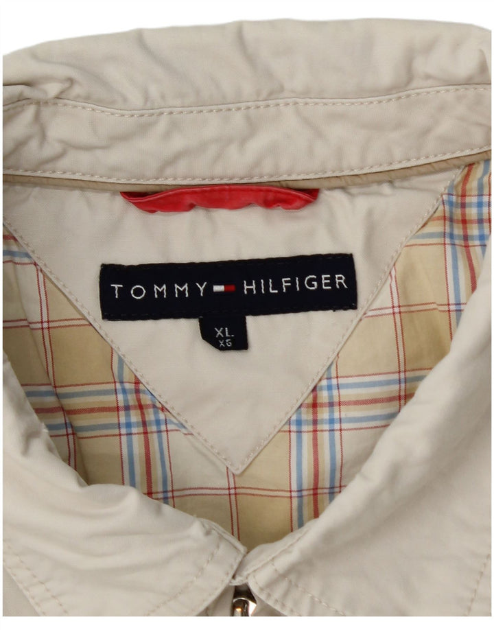 TOMMY HILFIGER Chaqueta bomber para hombre UK 42 XL Algodón blanco