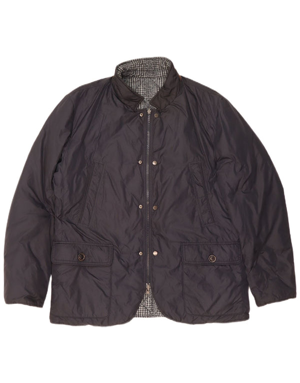 Henry Cottons Chaqueta acolchada reversible para hombre UK 42 XL Azul marino