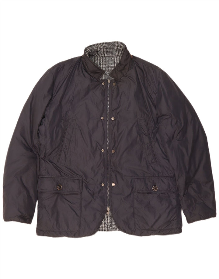 Henry Cottons Chaqueta acolchada reversible para hombre UK 42 XL Azul marino