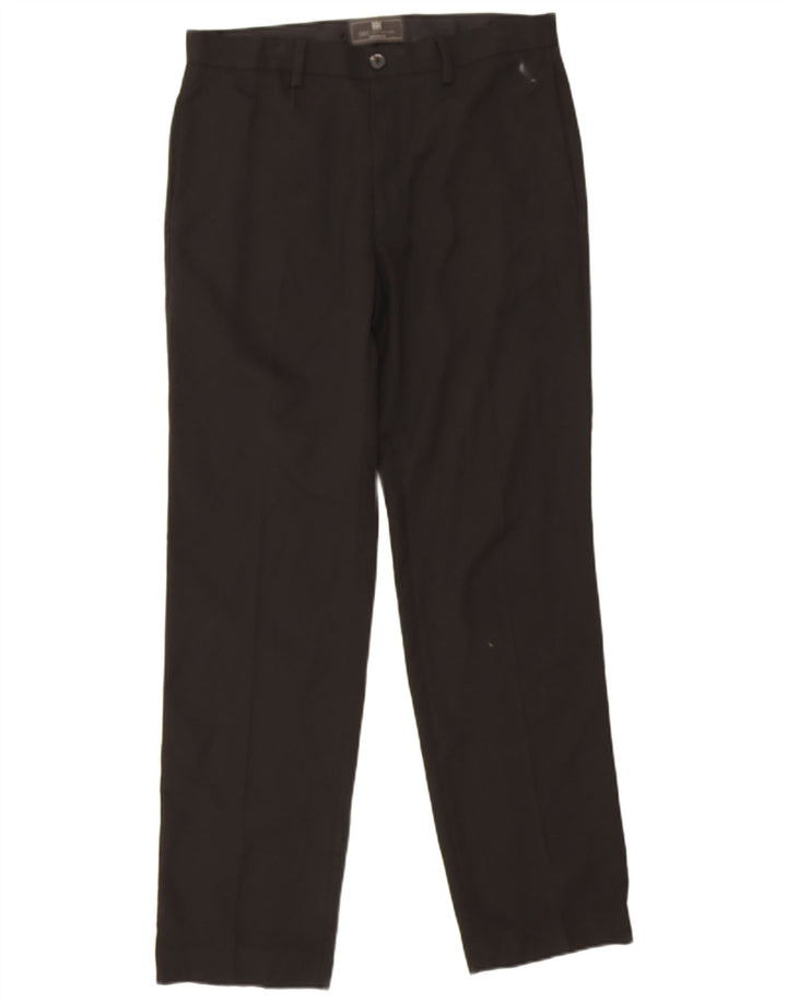 Pantalones chinos rectos para mujer Marks & Spencer W32 L31 Poliéster negro