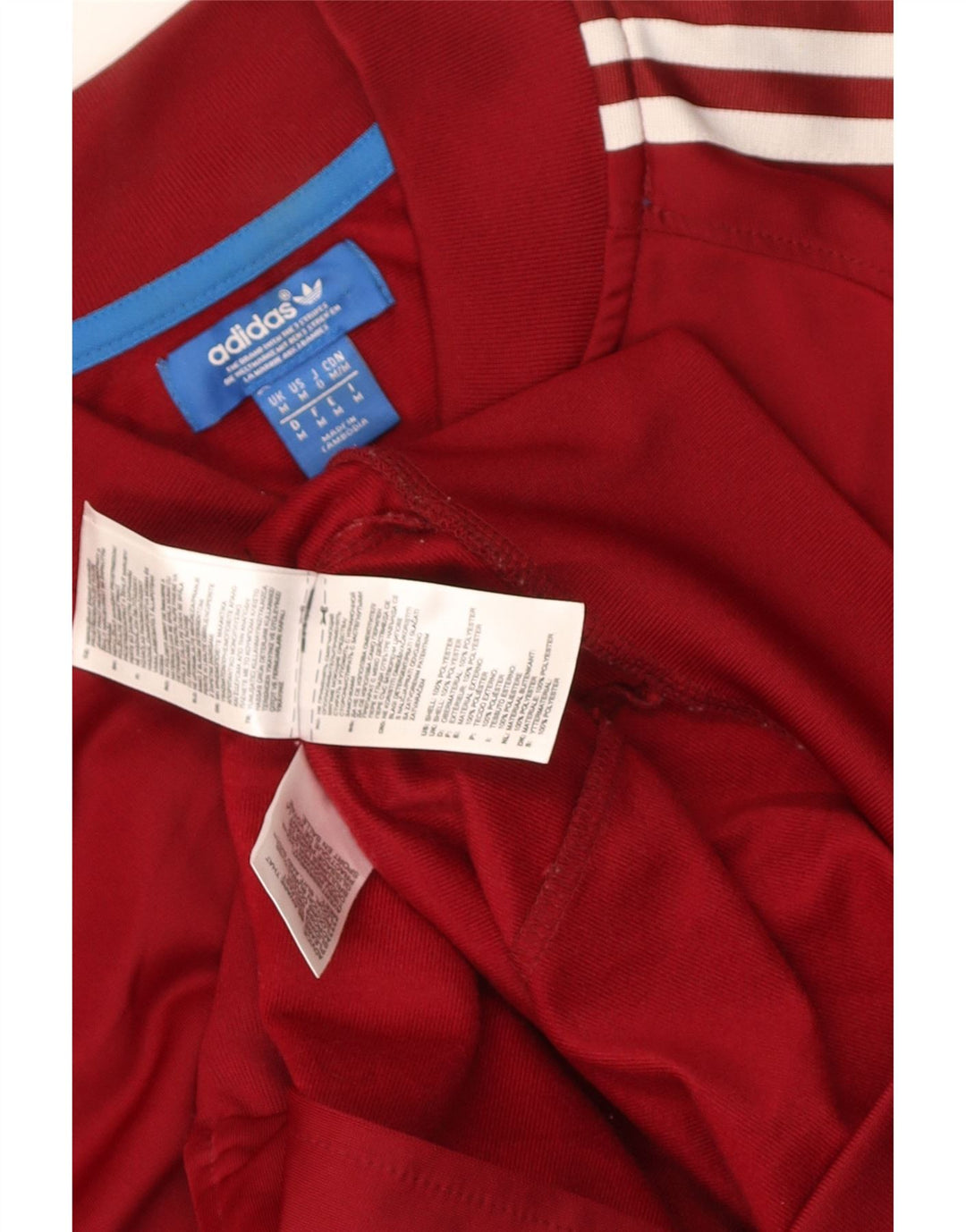 Adidas Hombre Chándal Top Chaqueta Medio Granate Poliéster