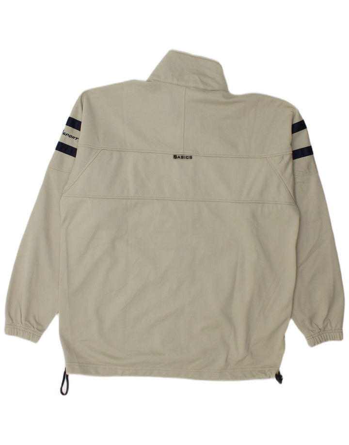 Asics Hombre Chándal Top Chaqueta Poliéster Color Block Medio Beige