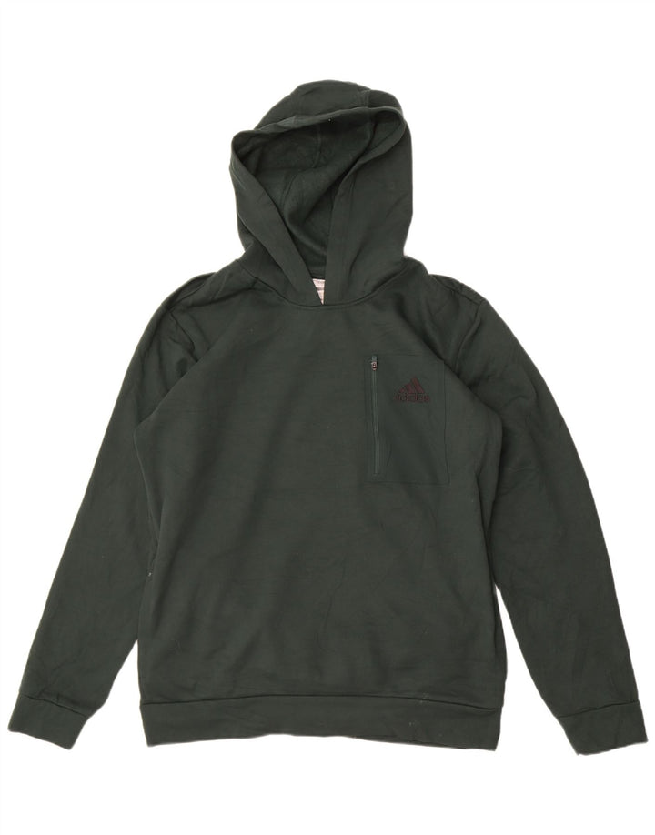 Adidas Hombre Sudadera Con Capucha Jumper Grande Verde