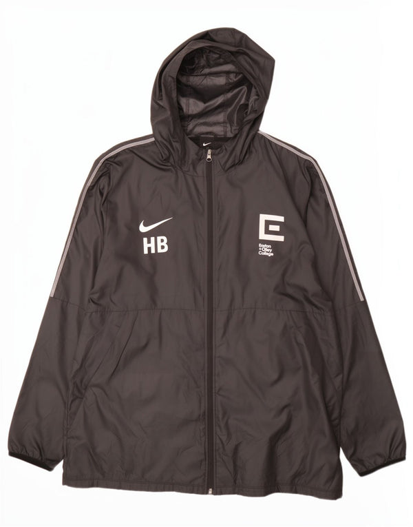 Nike Chaqueta impermeable con capucha gráfica para hombre UK 42 XL Poliéster negro