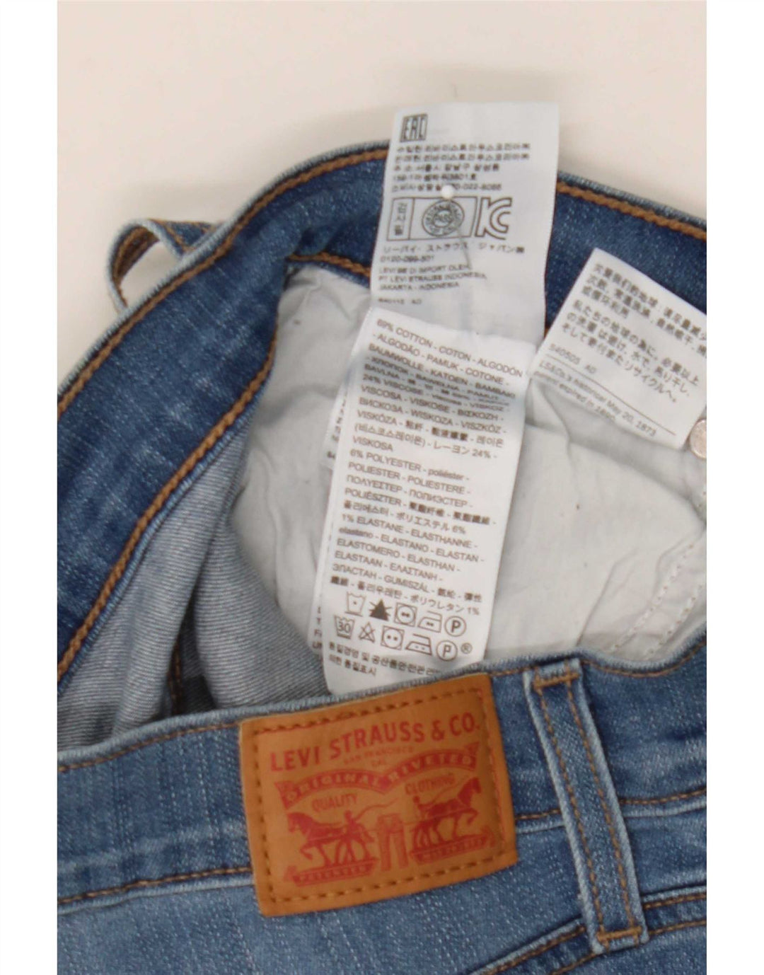 Shorts Vaqueros Levi's Mujer W26 Small Azul Algodón
