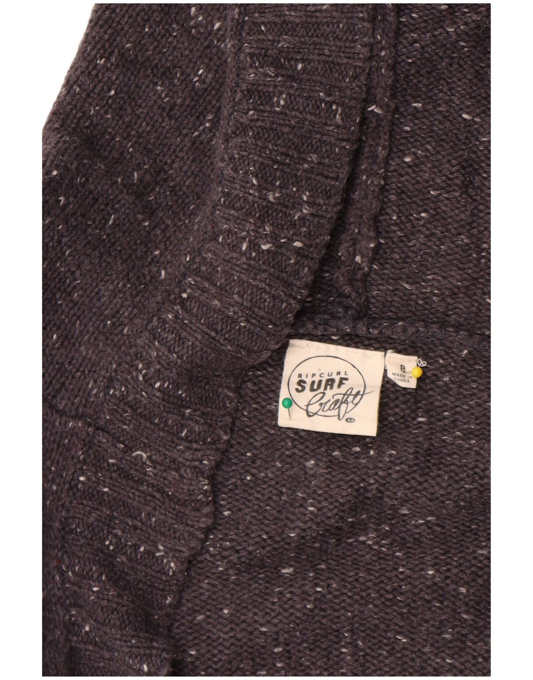 Rip Curl Suéter tipo cárdigan abierto largo para mujer Reino Unido 14 Gris medio moteado