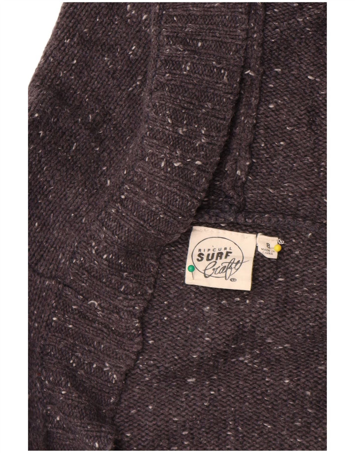 Rip Curl Suéter tipo cárdigan abierto largo para mujer Reino Unido 14 Gris medio moteado