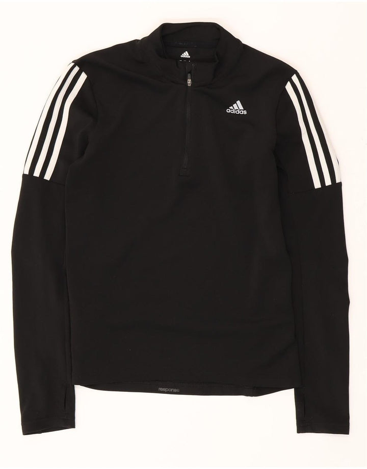 ADIDAS Mujer Climalite Jersey Chándal Top UK 8/10 Pequeño Negro