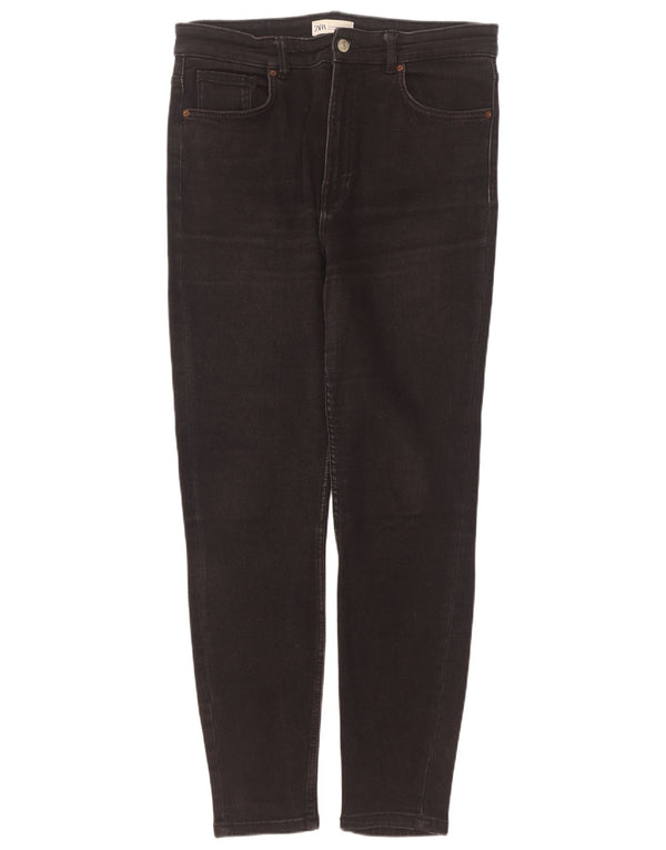 Zara Vaqueros Pitillo Mujer EU 44 XL W34 L28 Algodón Negro