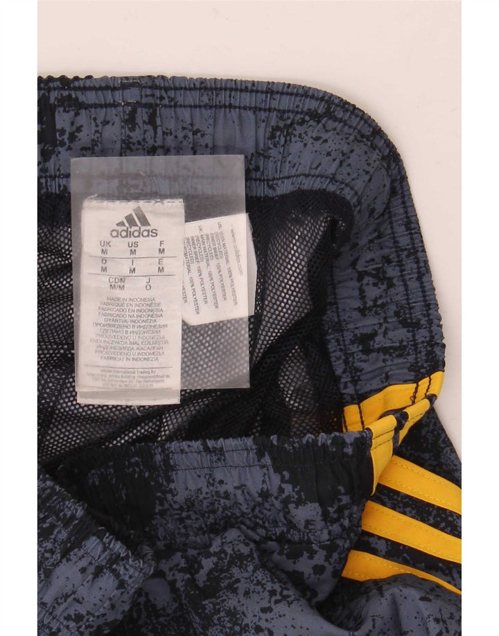 Pantalones cortos deportivos Adidas para hombre poliéster teñido anudado gris medio