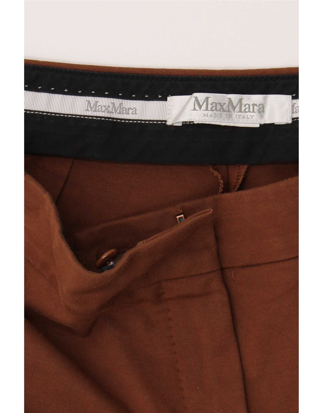 Pantalones Max Mara Mujer Slim Casual W30 L26 Marrón