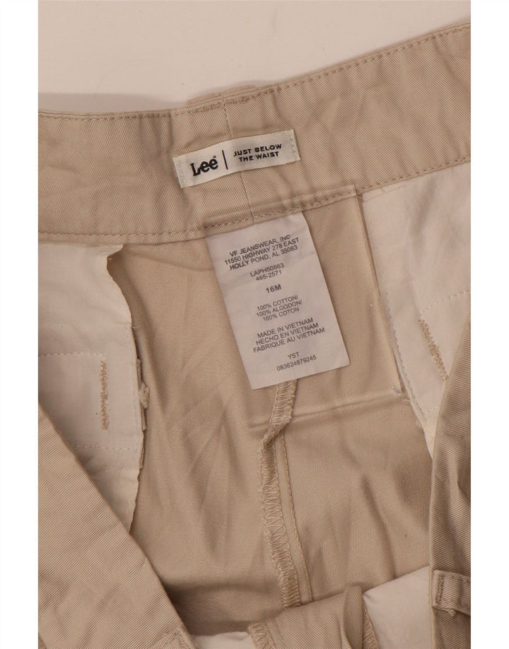 LEE Pantalones casuales rectos para mujer US 16 2XL W36 L31 Algodón beige
