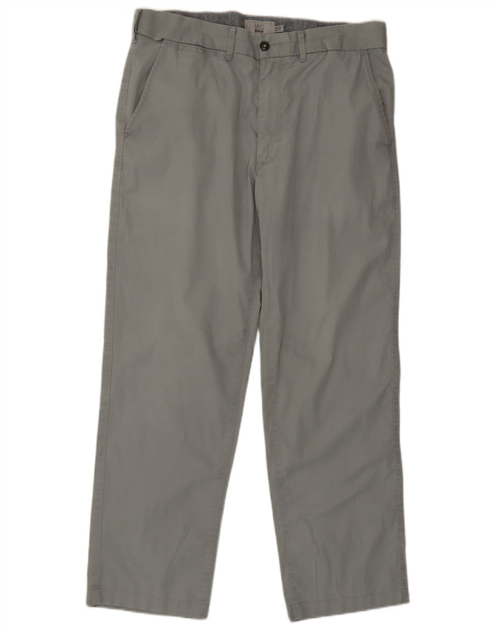 Marks & Spencer Pantalones chinos regulares para hombre W34 L29 Algodón gris