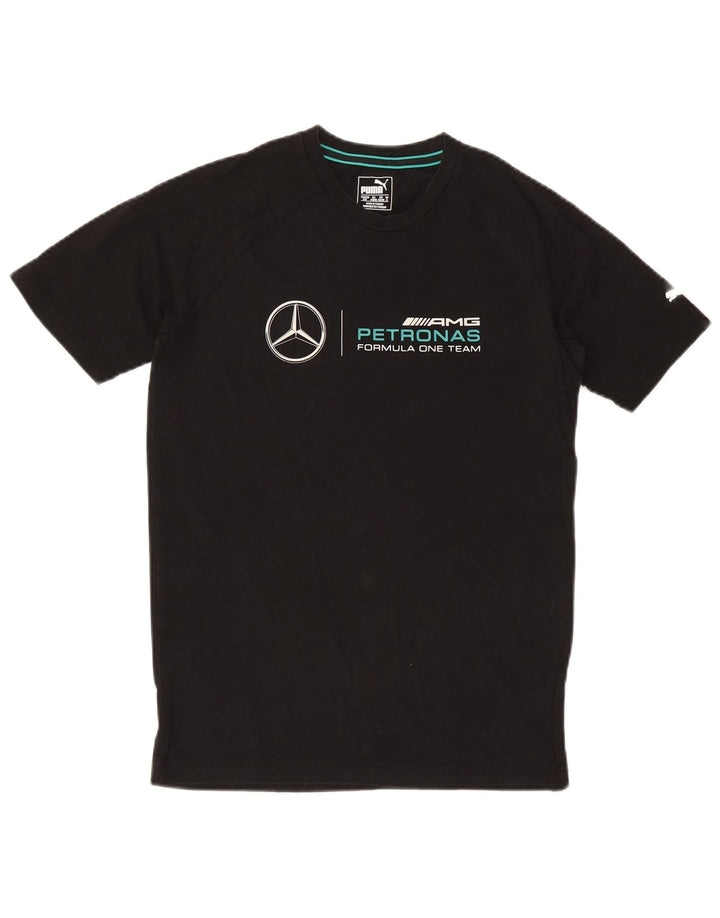 Puma - Camiseta gráfica para hombre, talla pequeña, color negro