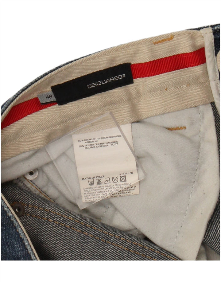Vaqueros rectos para hombre Dsquared2 IT 48 Medium W34 L29 Algodón azul
