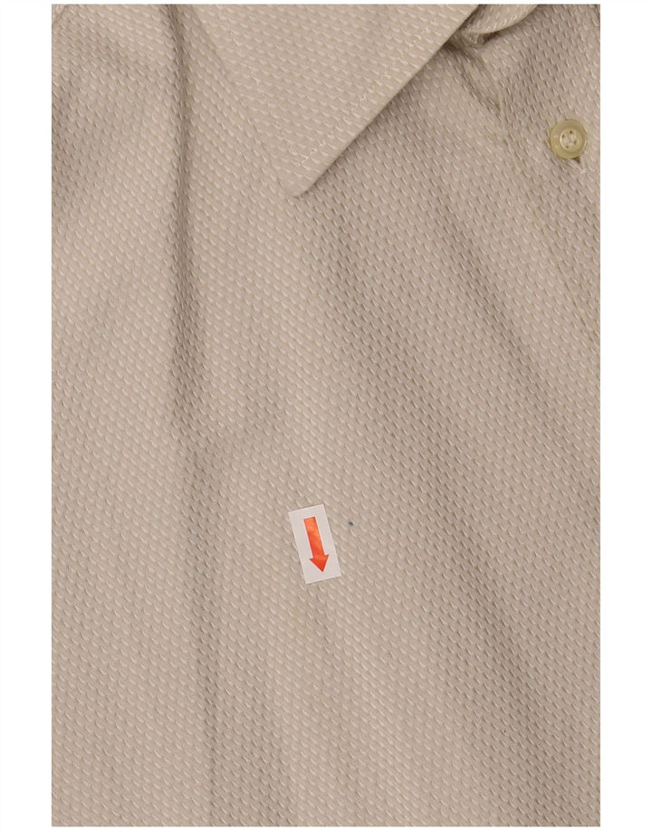 ROCCOBAROCCO Camisa Hombre Talla 41 16 Grande Beige Algodón