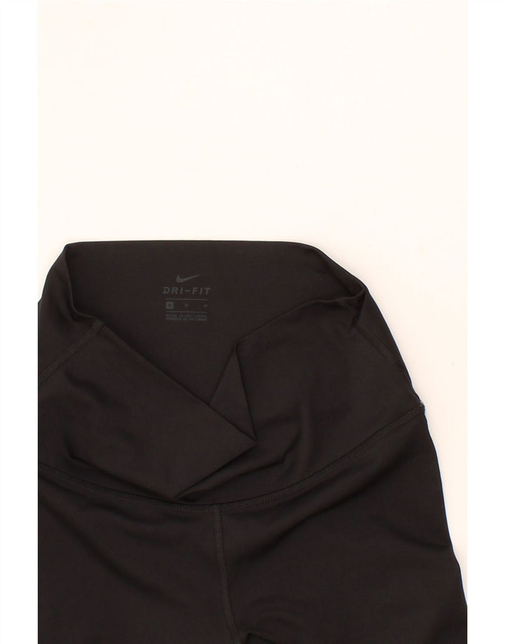 NIKE Womens Dri Fit Leggings UK 12 Medium  Black Vintage Nike and Second-Hand Nike from Messina Hembry 