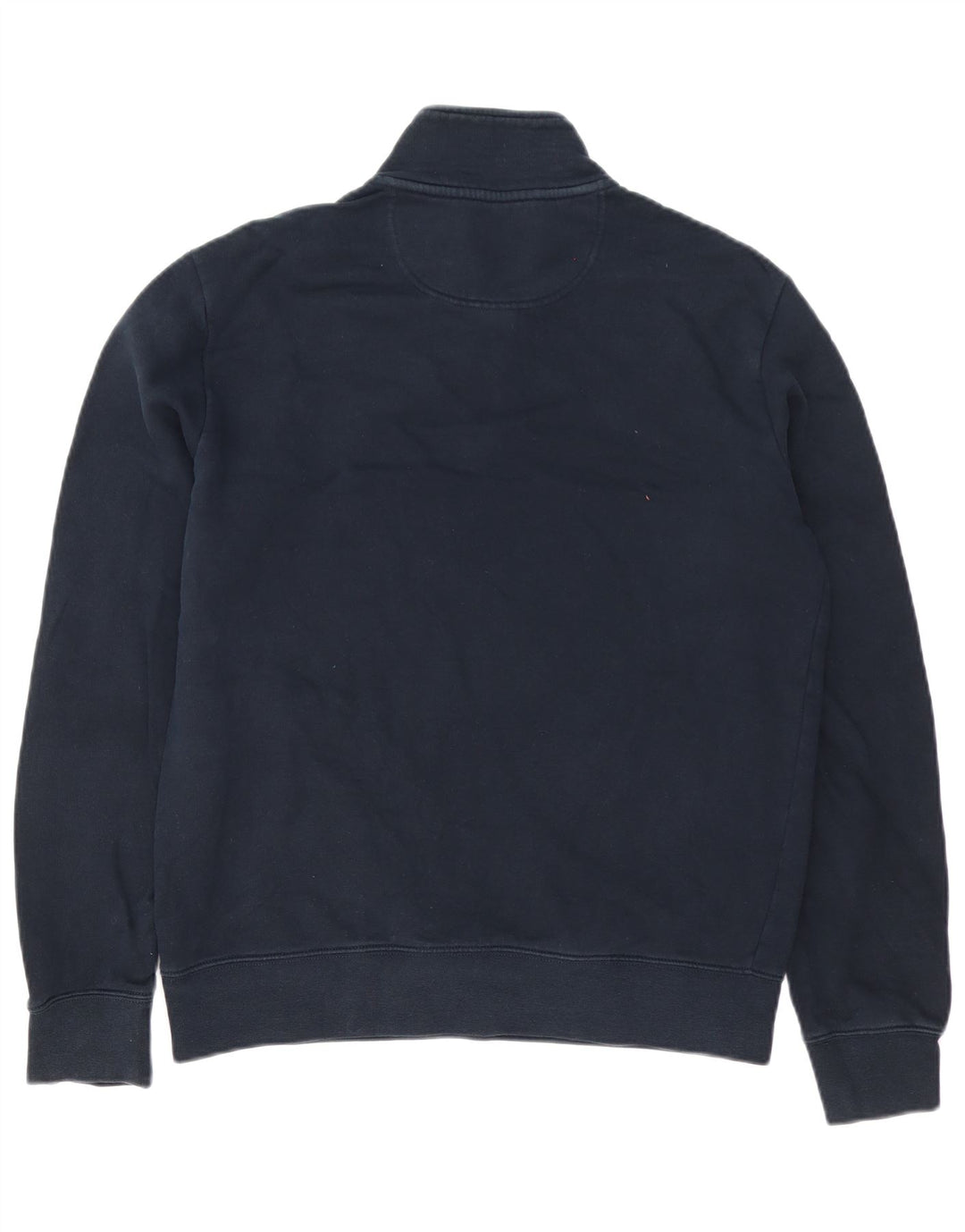 Marks & Spencer - Sudadera con cuello y cremallera para hombre, jersey de algodón azul marino mediano