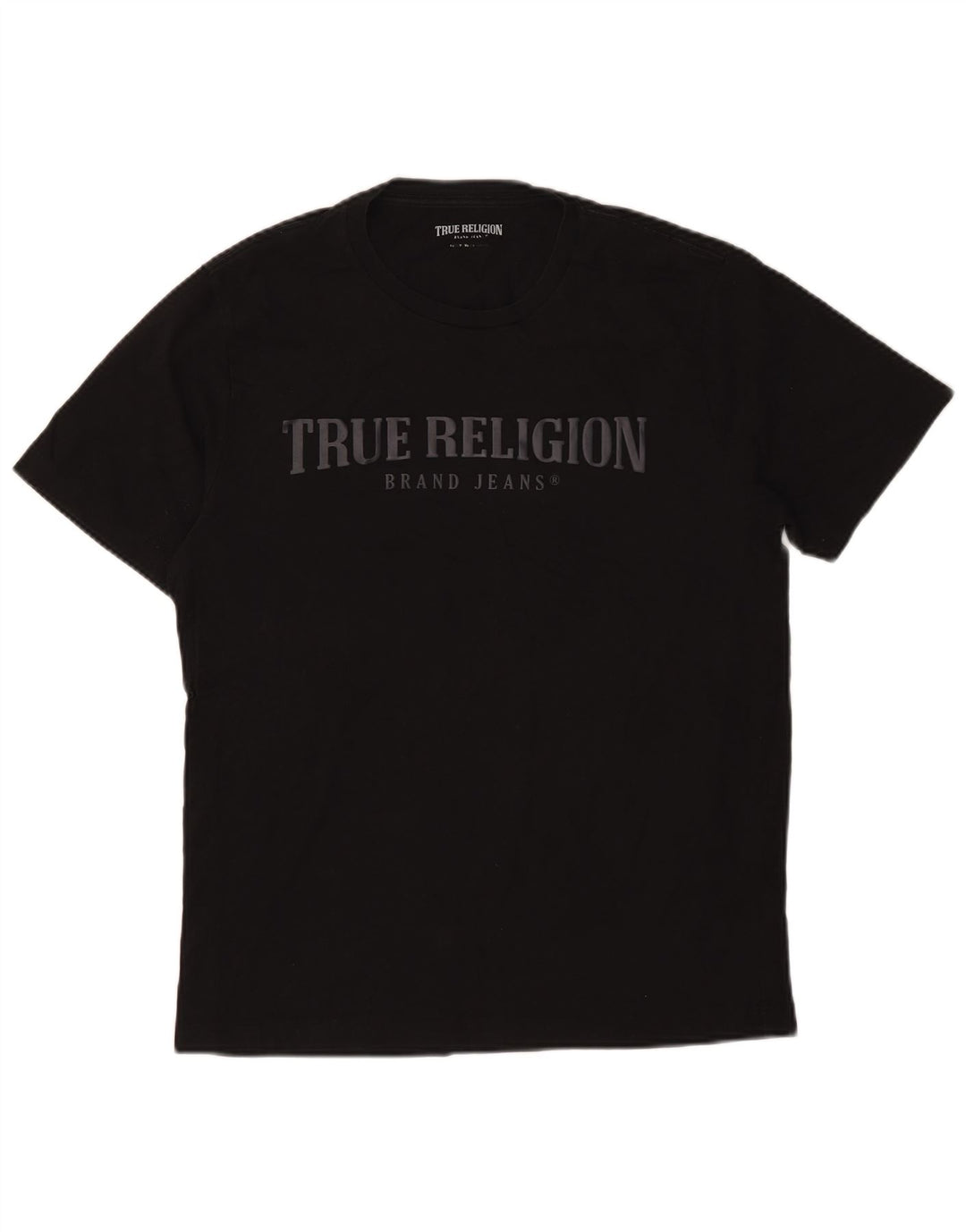 True Religion Camiseta gráfica para hombre Top mediano de algodón negro