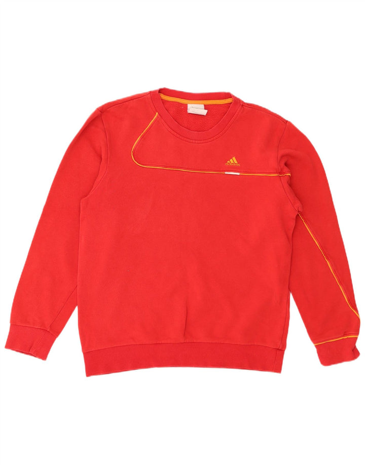 Adidas Hombre Sudadera Jumper Small Rojo Algodón