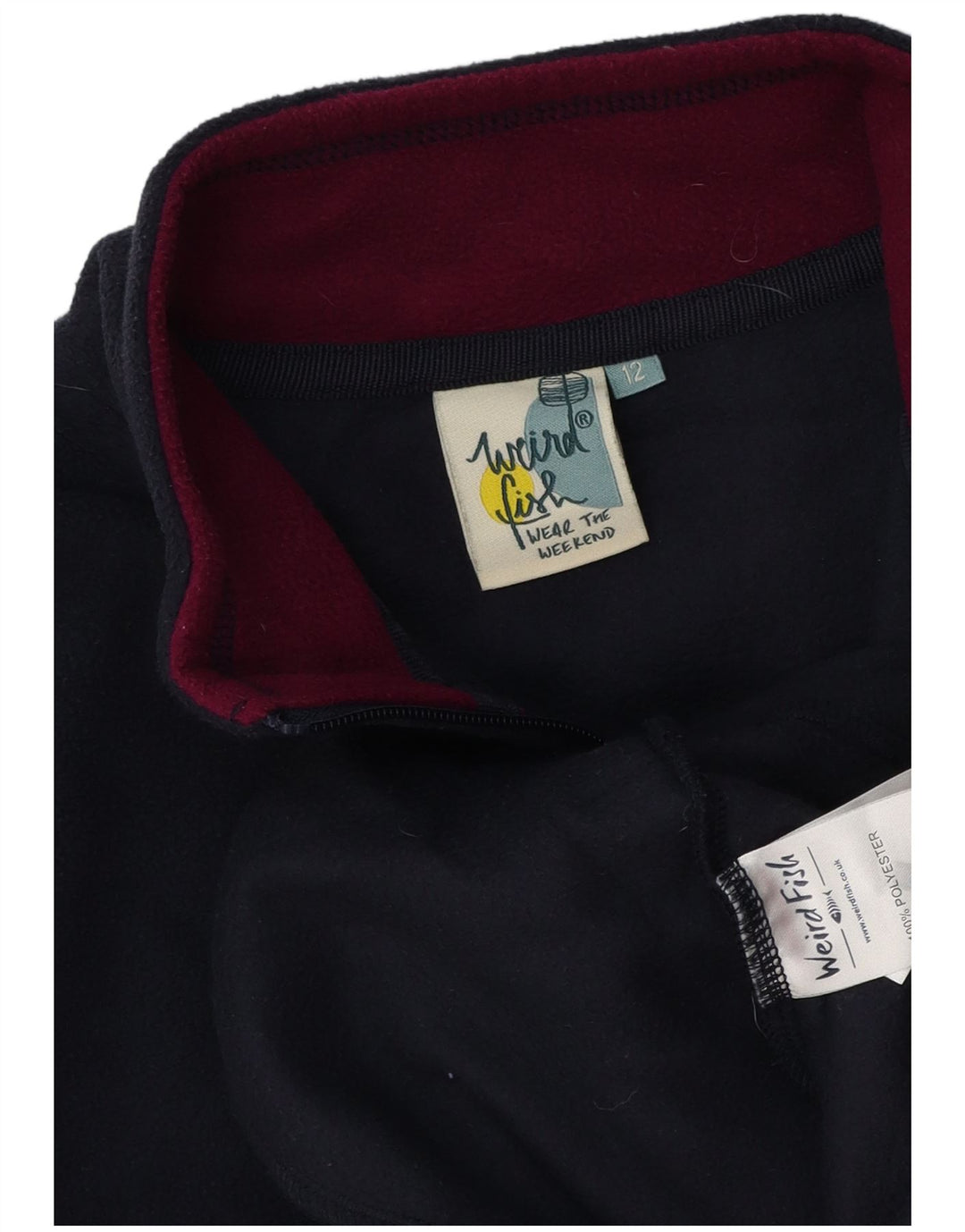 Weird Fish Chaqueta polar para mujer UK 12 Medium Azul marino Poliéster