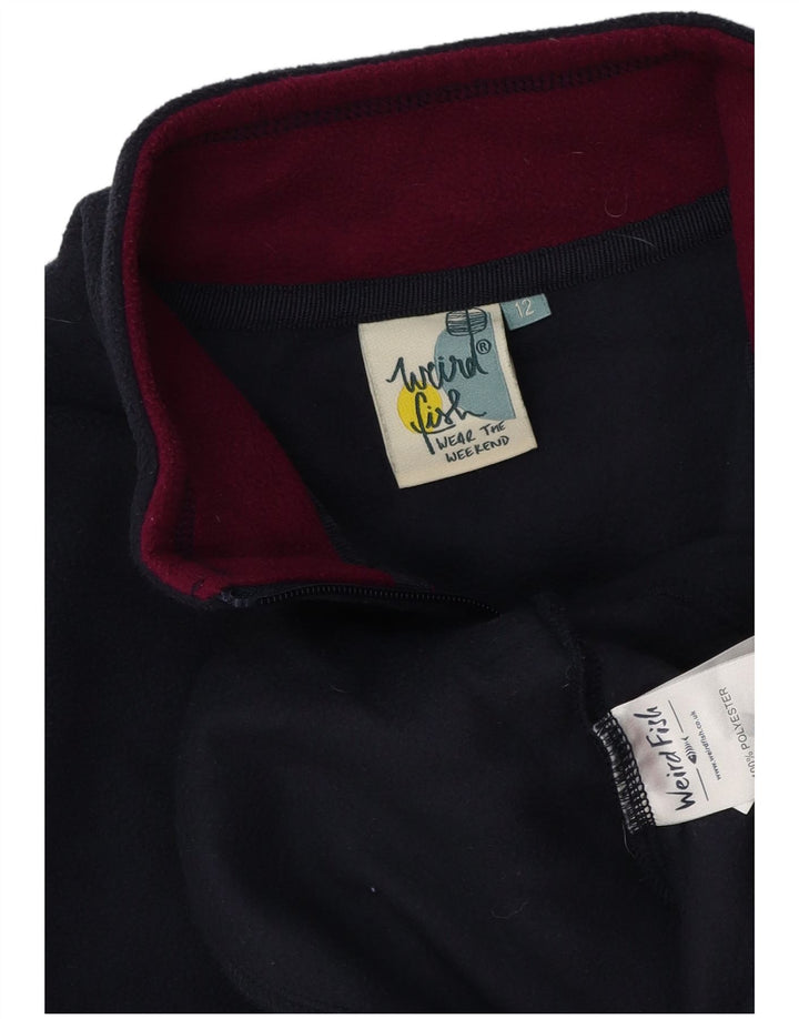 Weird Fish Chaqueta polar para mujer UK 12 Medium Azul marino Poliéster