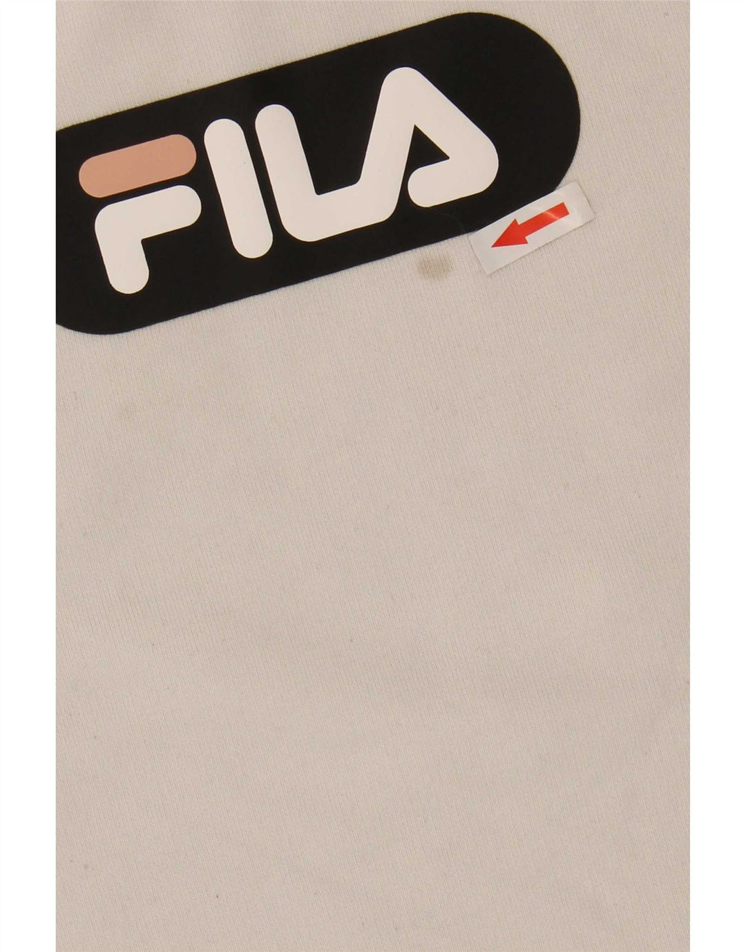 Fila Mujer Oversize Crop Sudadera Jumper UK 10 Small White Colourblock