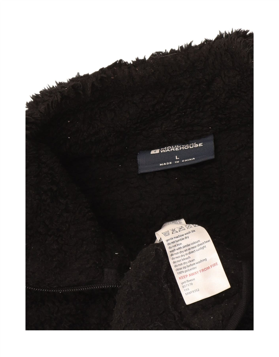 Jersey de forro polar con cuello y cremallera para hombre de Mountain Warehouse Poliéster negro grande