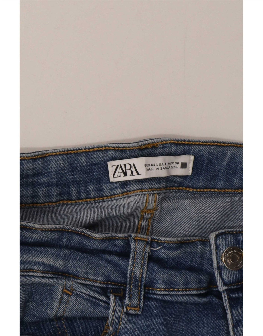 Zara Vaqueros Pitillo Mujer EU 40 Mediano W30 L27 Azul