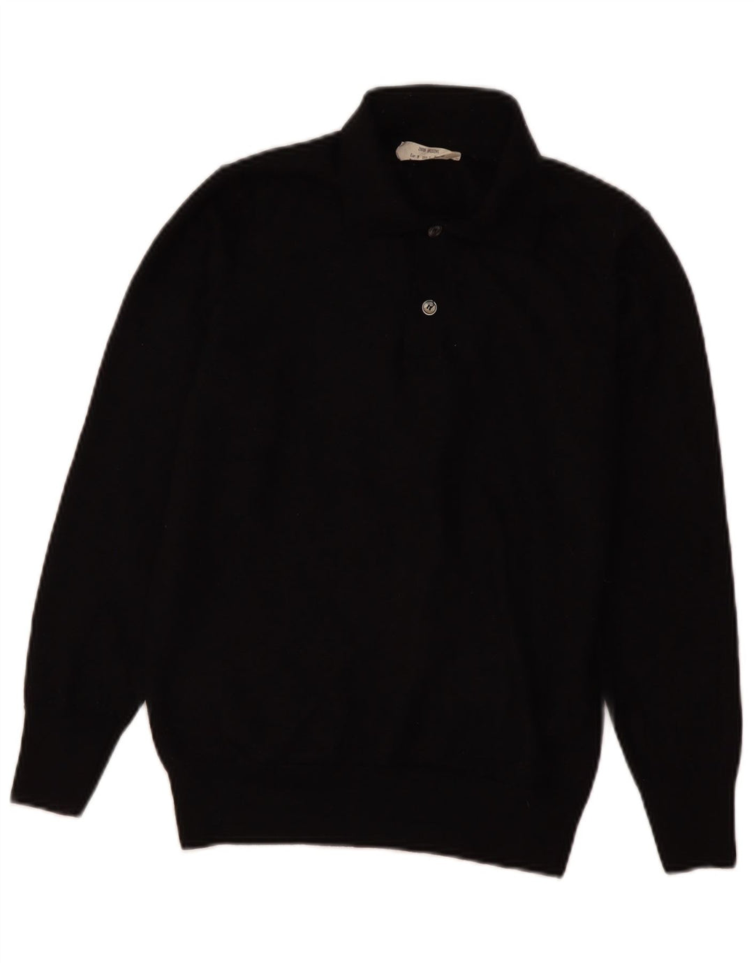 Zara Mujer Polo Cuello Jersey Suéter UK 12 Mediano Lana Negra