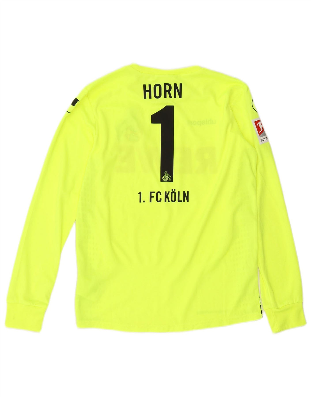 UHLSPORT Camiseta gráfica FC Koln para niño, manga larga, 13-14 años, poliéster verde