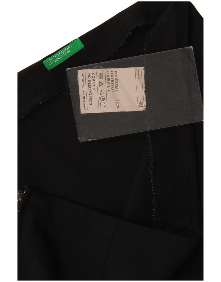 Falda Recta Benetton Mujer IT 40 Small W30 Negro Poliéster