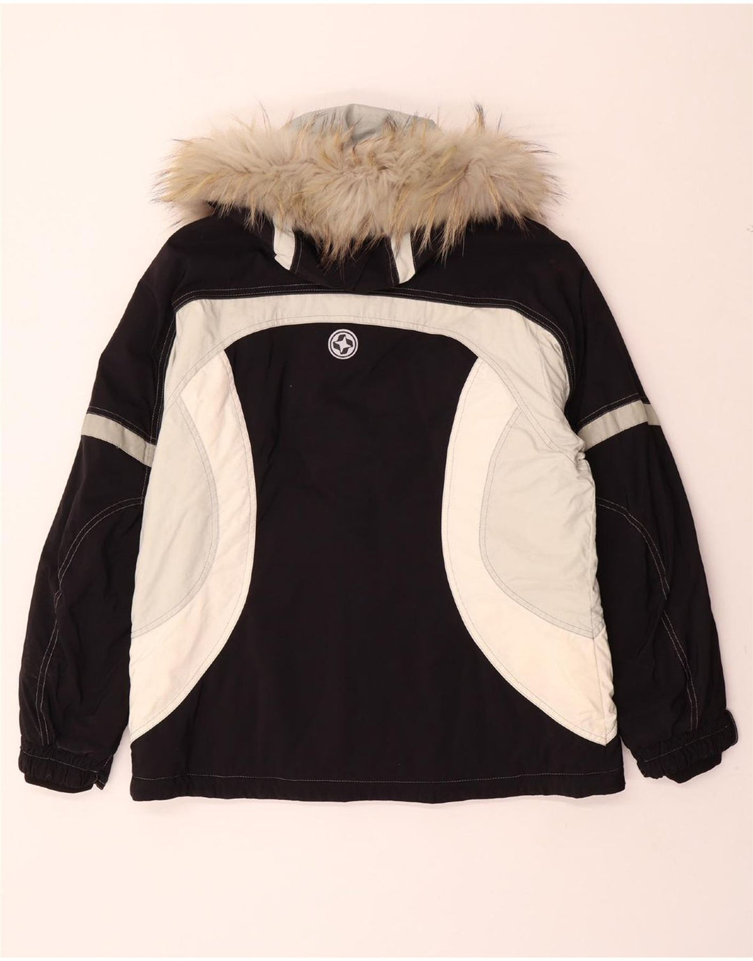 COLMAR Chaqueta de esquí con capucha para hombre IT 50 Medium Black Colourblock Nylon