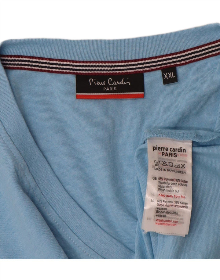 Pierre Cardin Camiseta Hombre Top 2XL Poliéster Azul