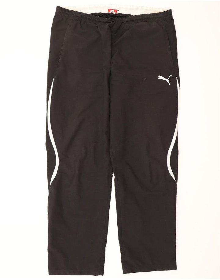 PUMA Pantalones de chándal para hombre, talla grande, negro