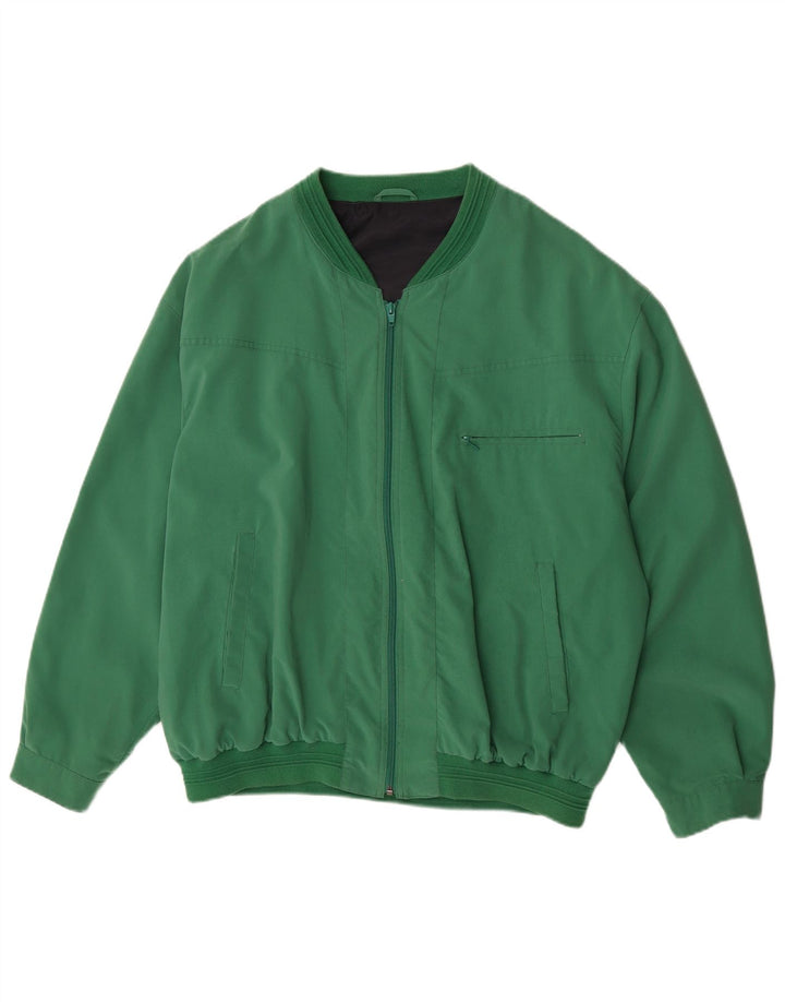 Chaqueta bomber vintage para hombre Reino Unido 42 XL Poliéster verde