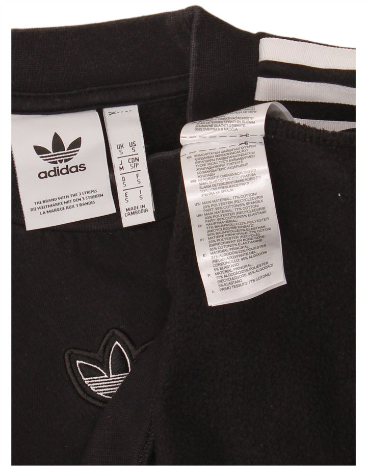 ADIDAS Hombre Loose Fit Graphic Sudadera Jumper Pequeño Algodón Negro