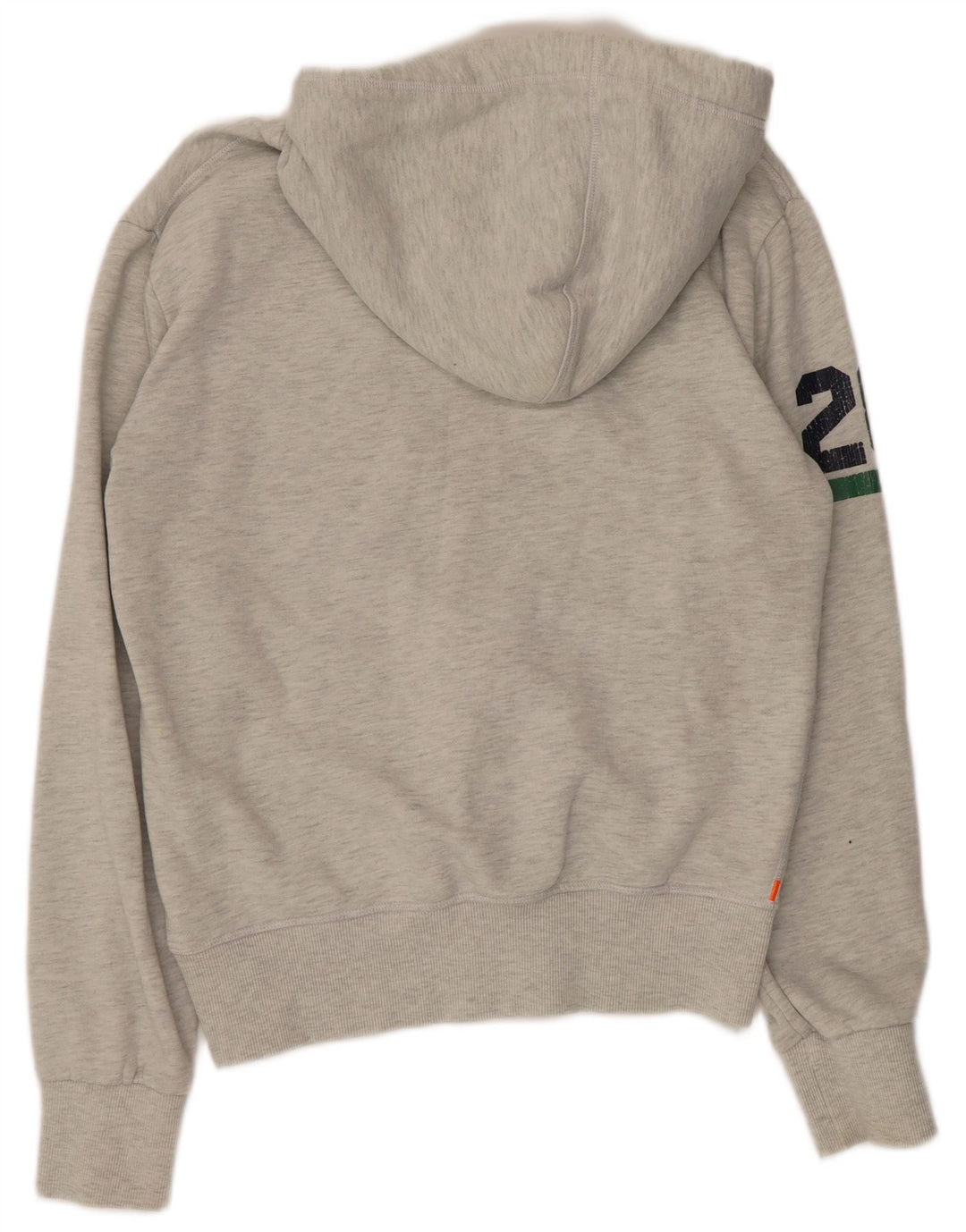 Superdry Jersey con capucha y gráfico extragrande para mujer Reino Unido 10 Small Gris Algodón