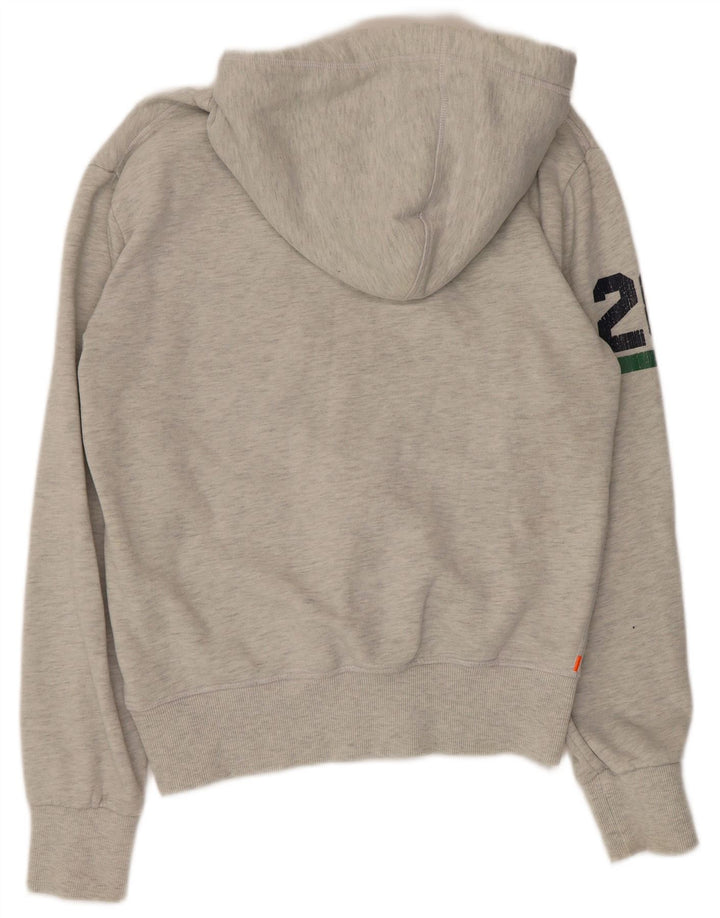 Superdry Jersey con capucha y gráfico extragrande para mujer Reino Unido 10 Small Gris Algodón