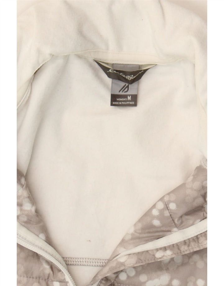 EDDIE BAUER Womens Tracksuit Top Jacket UK 12 Medium White Colourblock Vintage Eddie Bauer and Second-Hand Eddie Bauer from Messina Hembry 